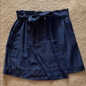 LOFT Navy Skirt with Bow